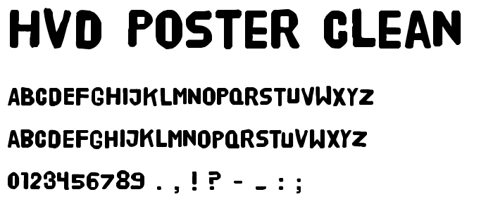 HVD Poster Clean font